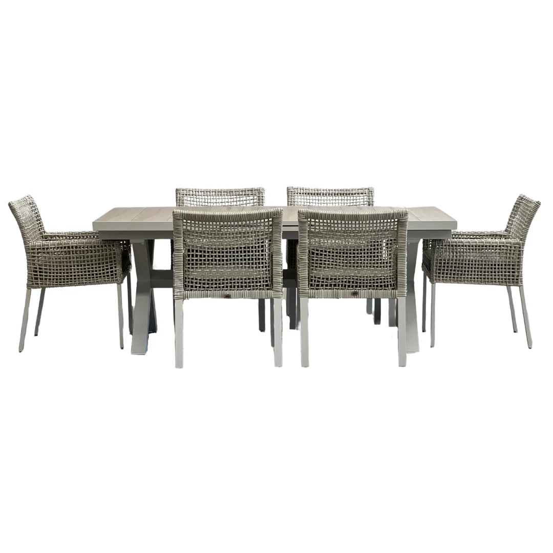 ATLANTA Dining Chair - White Frame / Porcelain Wicker - Image 6