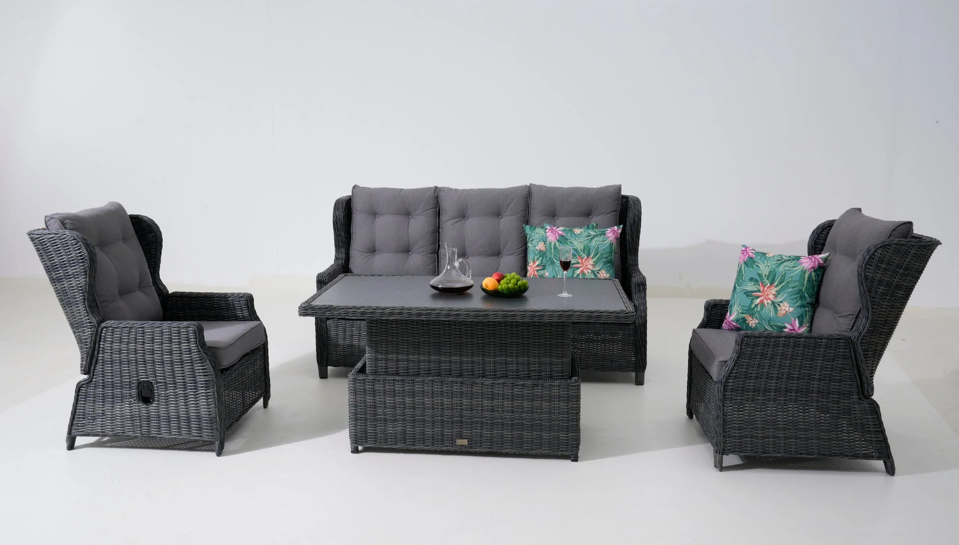 Buenos Aires 4-Piece Outdoor Recliner Lounge | Castle Grey - Image 11