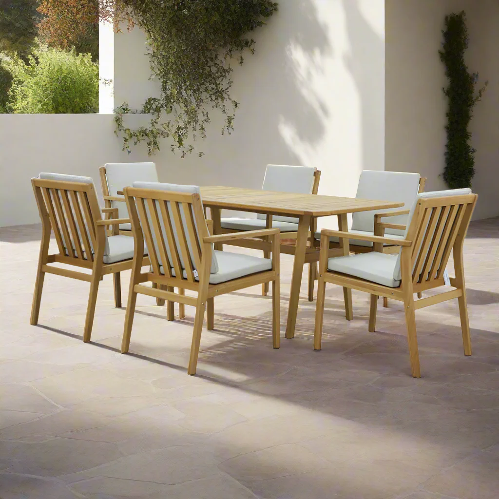 Jack 7 Piece Timber Outdoor Dining Suite 1700