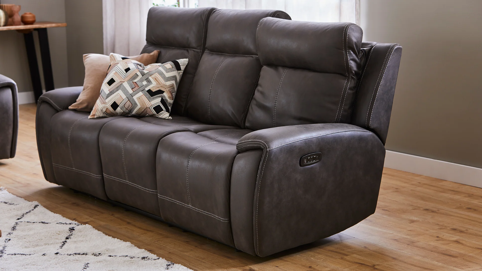 Knox Fabric Electric 3 Seater, 2 Seater or Recliner Chair - Image 2