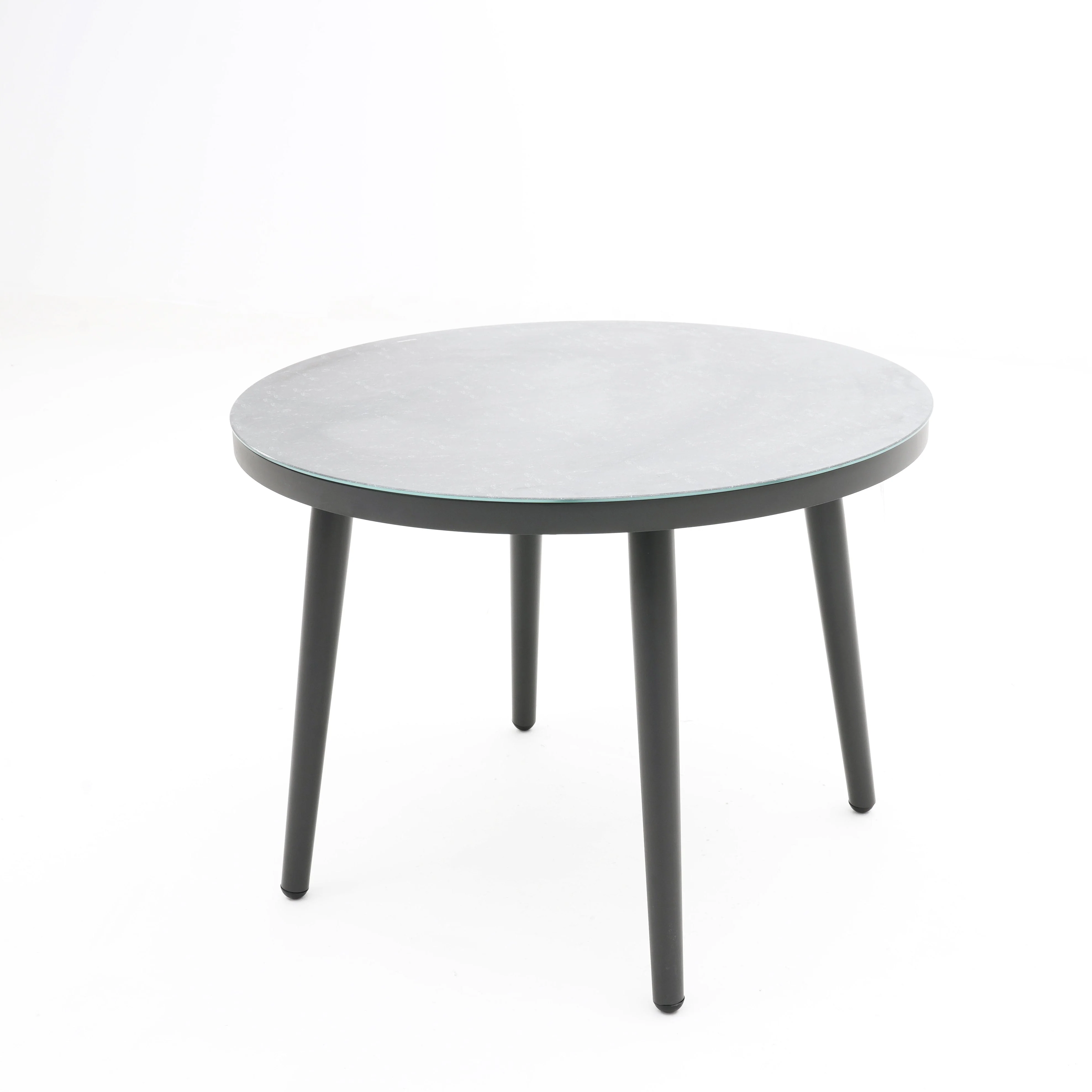 Manhattan Ceramic Round Outdoor Table | Grey