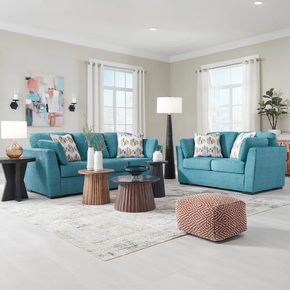 Olivia 2 Seater Sofa | Teal - Image 4
