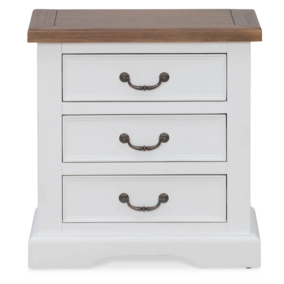 Oregon 3 Drawer Bedside Table
