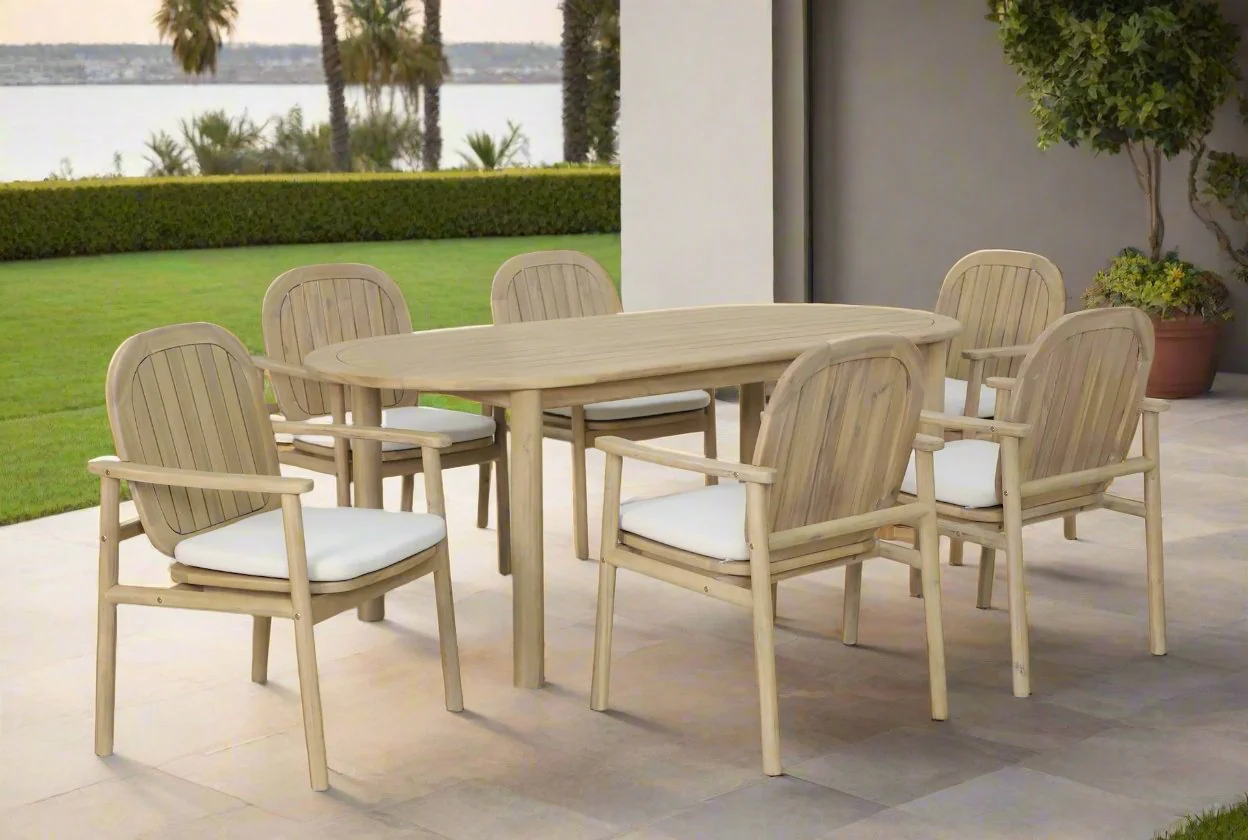 Pill 7-Piece Outdoor Dining Set - Image 3