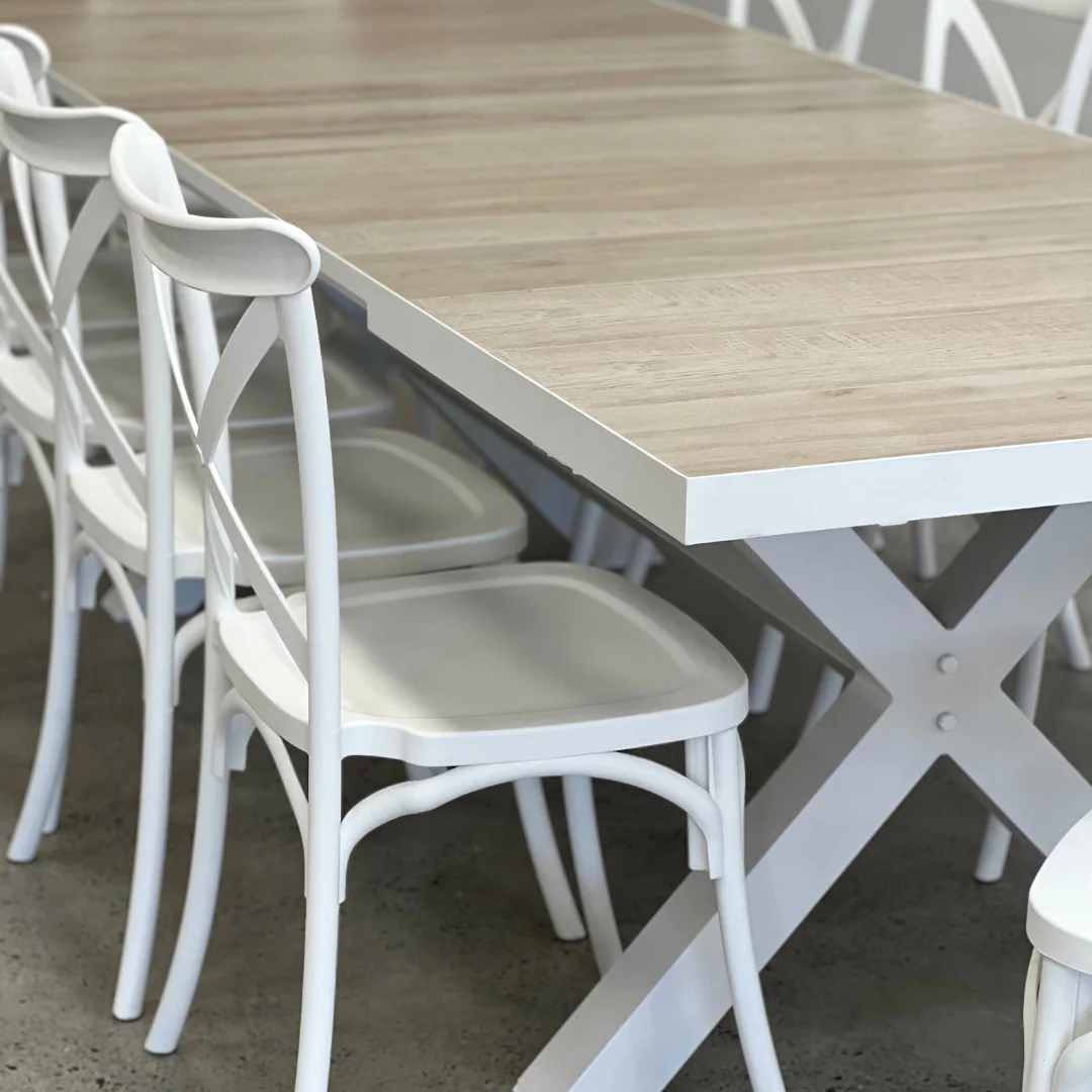 Sultan Heritage 11 Piece Extension Outdoor Dining Setting | White - Image 4